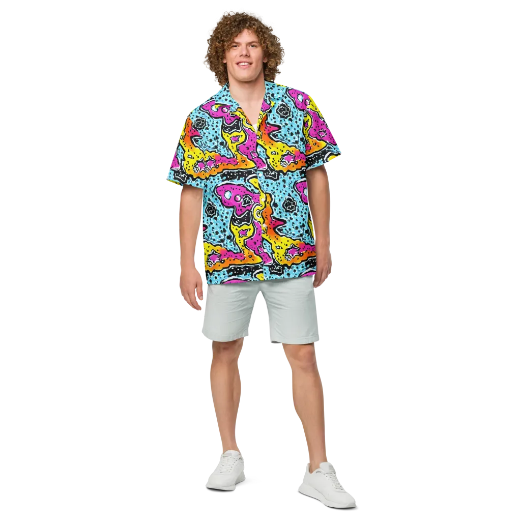 Acid Splash on Button Shirt — Front