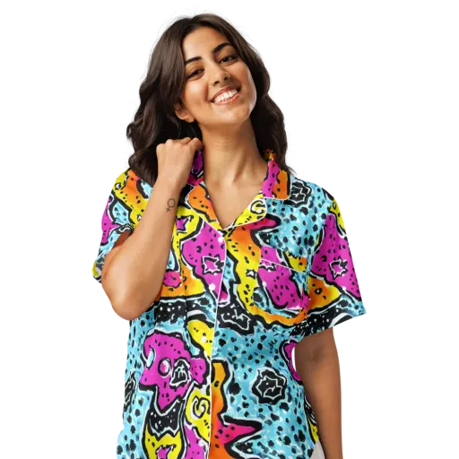 Acid Splash on a Women's Short Sleeve Pajama Top