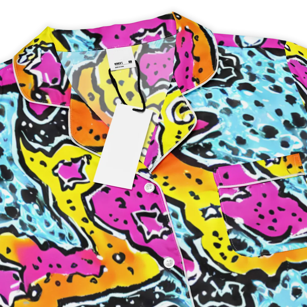 Acid Splash on Women's Short Sleeve Pajama Top — Product details