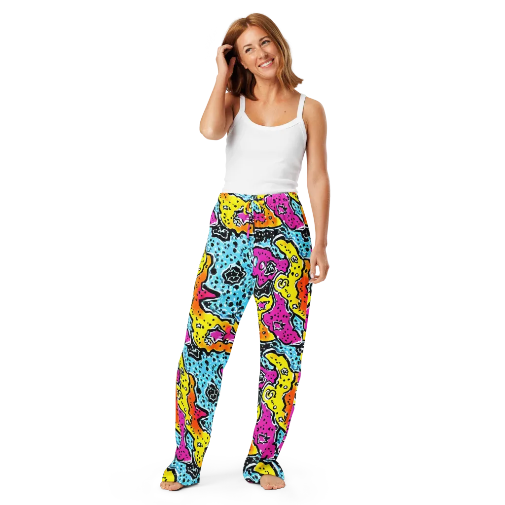 Acid Splash on Women's Pajama Pants — Front