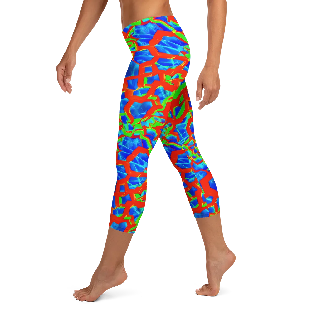 Plasma Lattice on Capri Leggings — Left