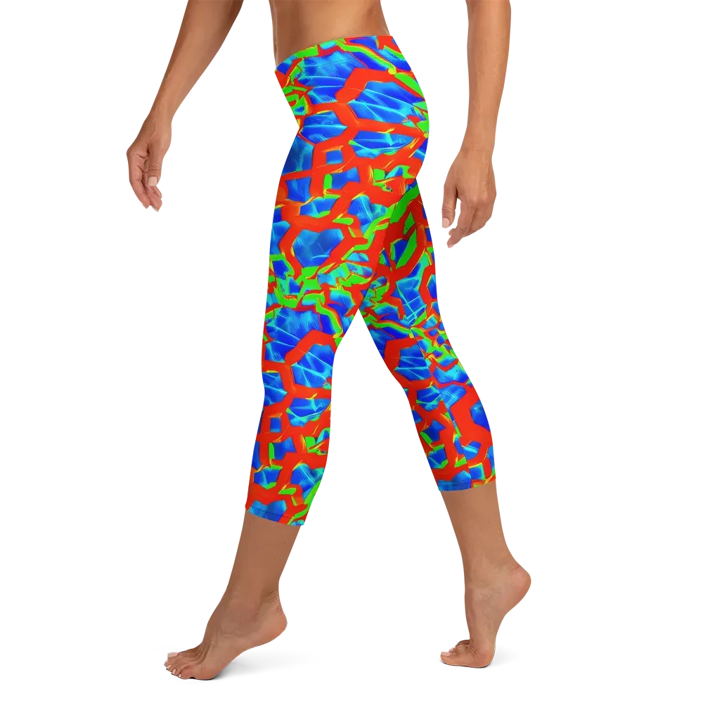 Plasma Lattice on Capri Leggings — Left