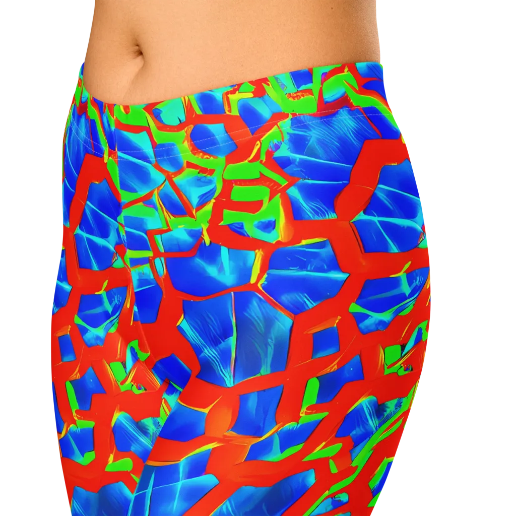 Plasma Lattice on Capri Leggings — Zoomed-in