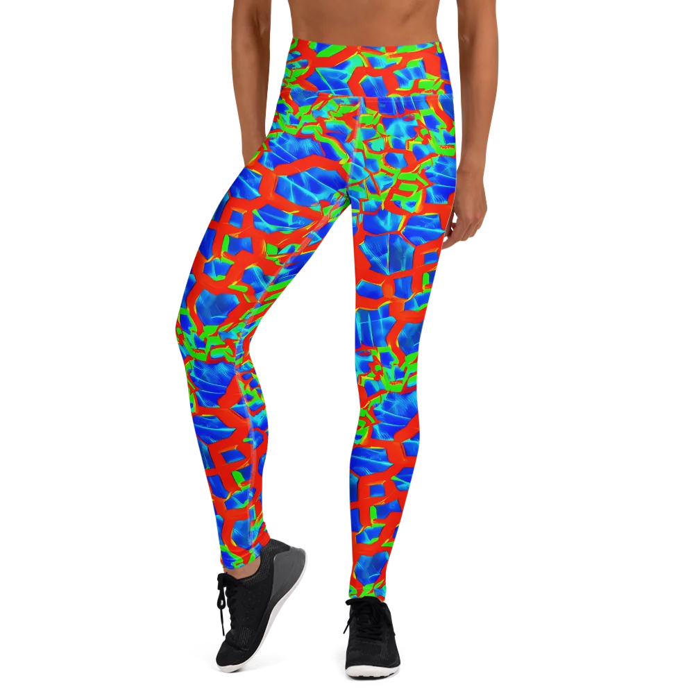 Plasma Lattice on Yoga Leggings — Front