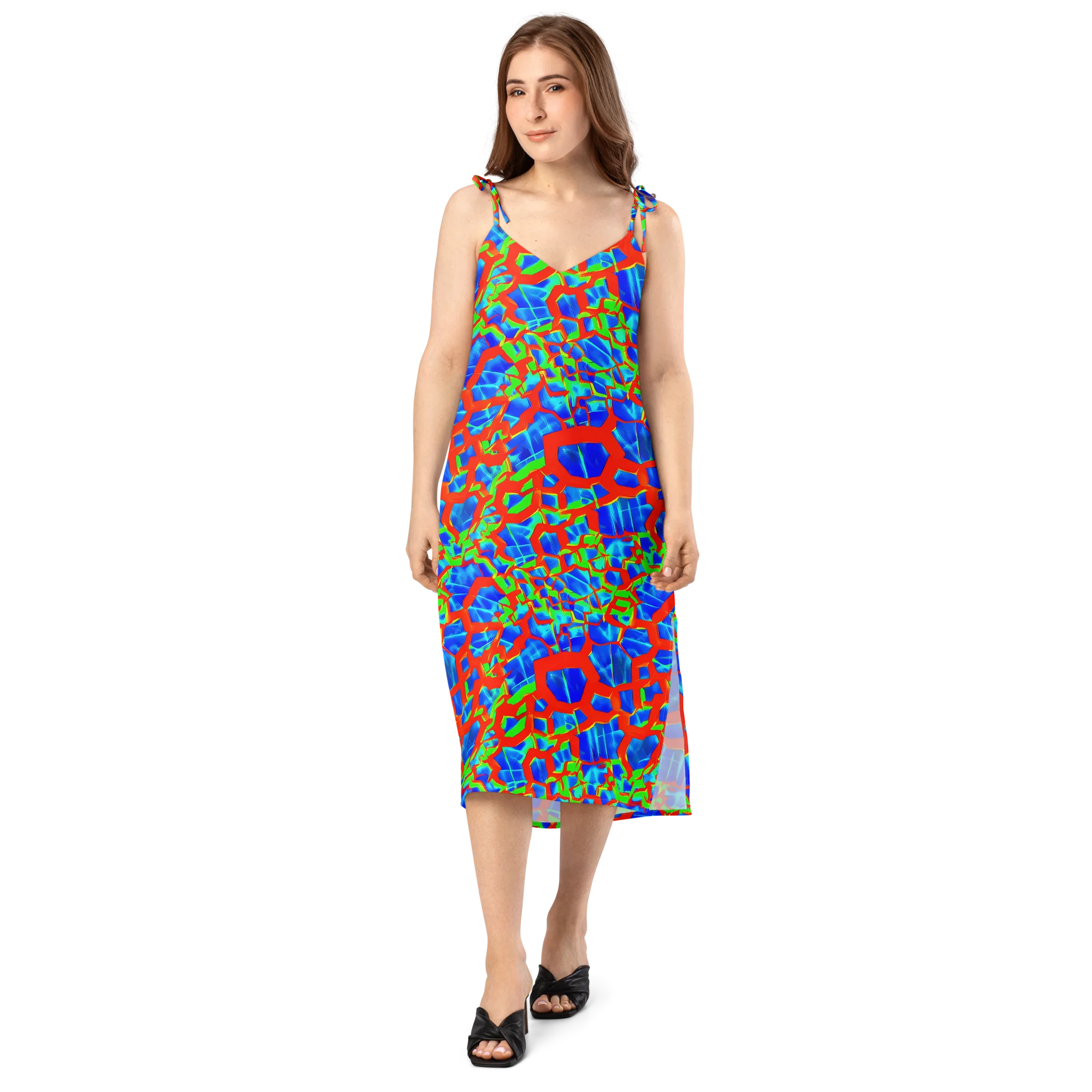 Plasma Lattice on Slip Dress — Front