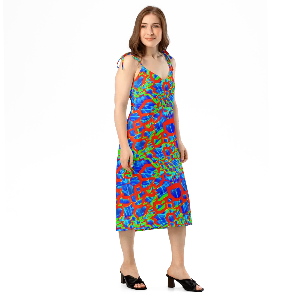 Plasma Lattice on Slip Dress — Right Front