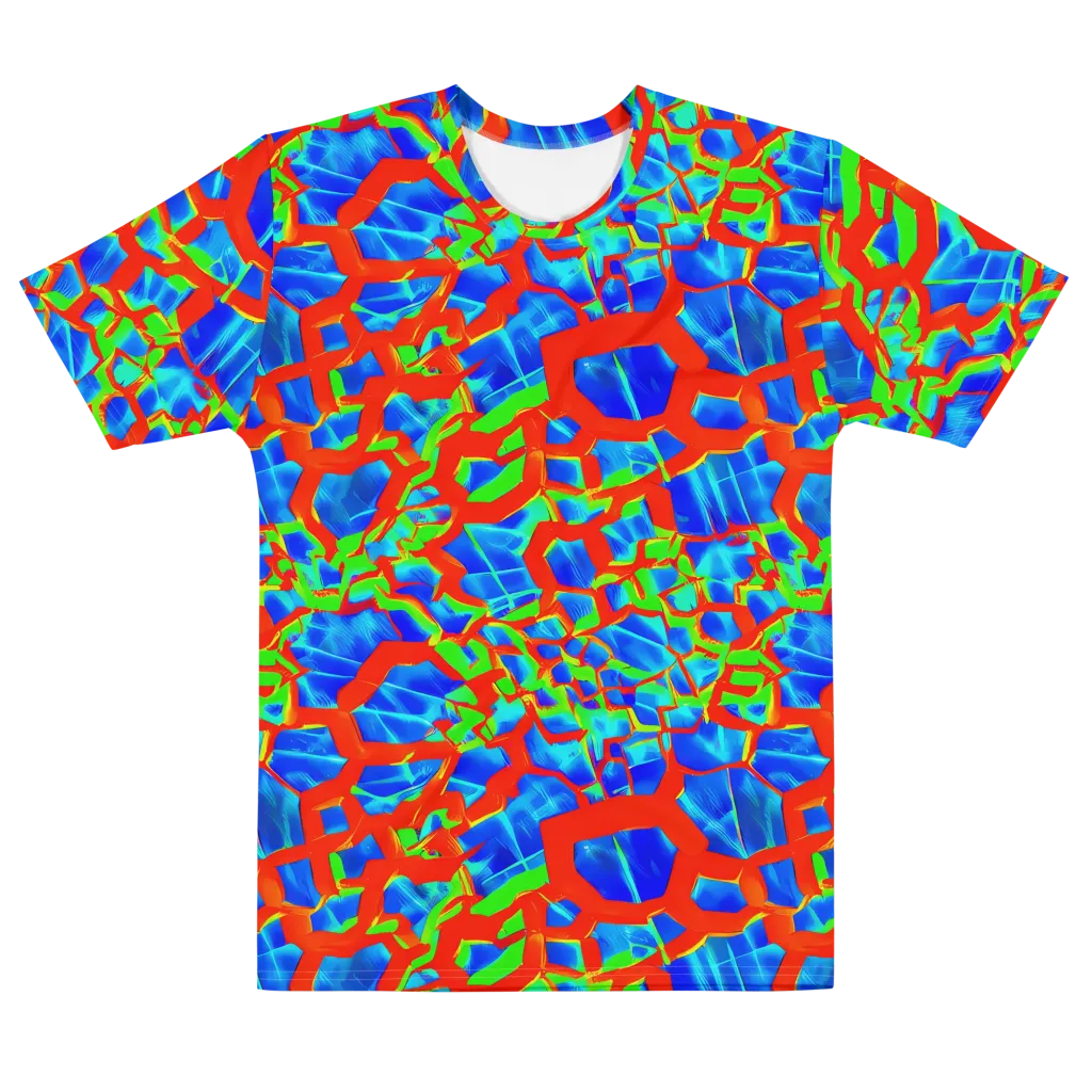 Plasma Lattice on Men's Cotton Crew Neck T-Shirt — Front