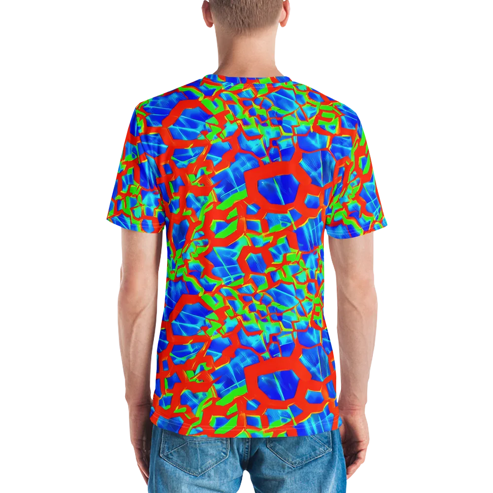 Plasma Lattice on Men's Crew Neck T-Shirt — Back