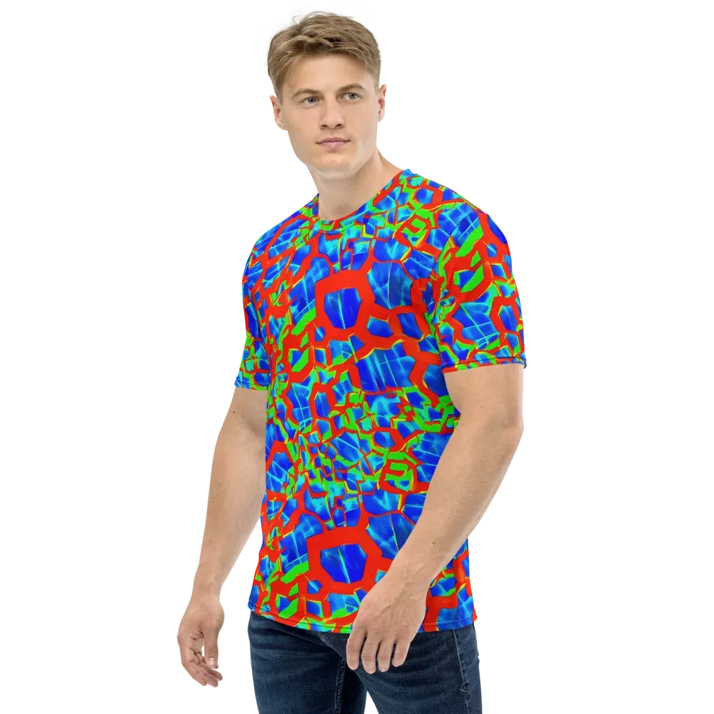Plasma Lattice on Men's Crew Neck T-Shirt — Left