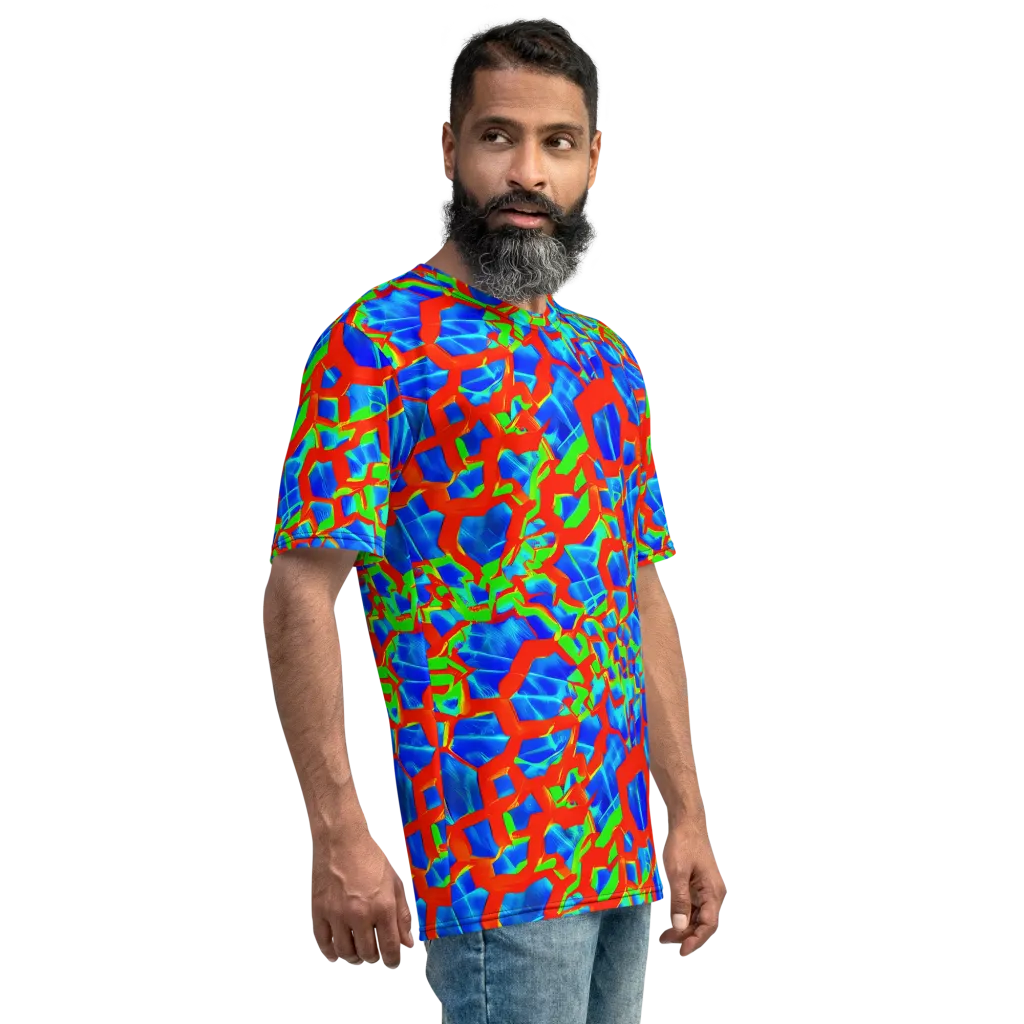 Plasma Lattice on Men's Crew Neck T-Shirt — Right