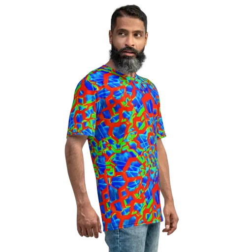 Plasma Lattice on a Men's Crew Neck T-Shirt