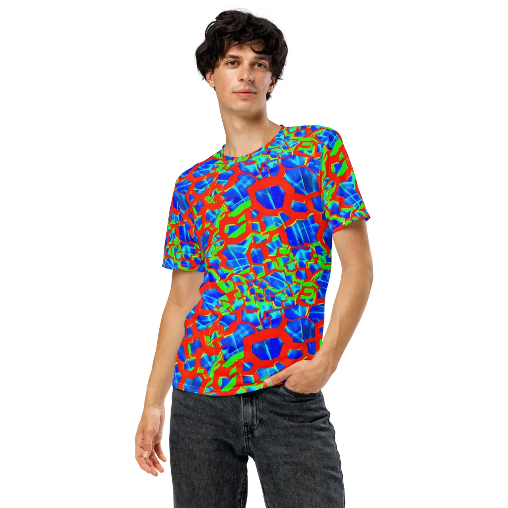 Plasma Lattice on Men's Crew Neck T-Shirt — Front