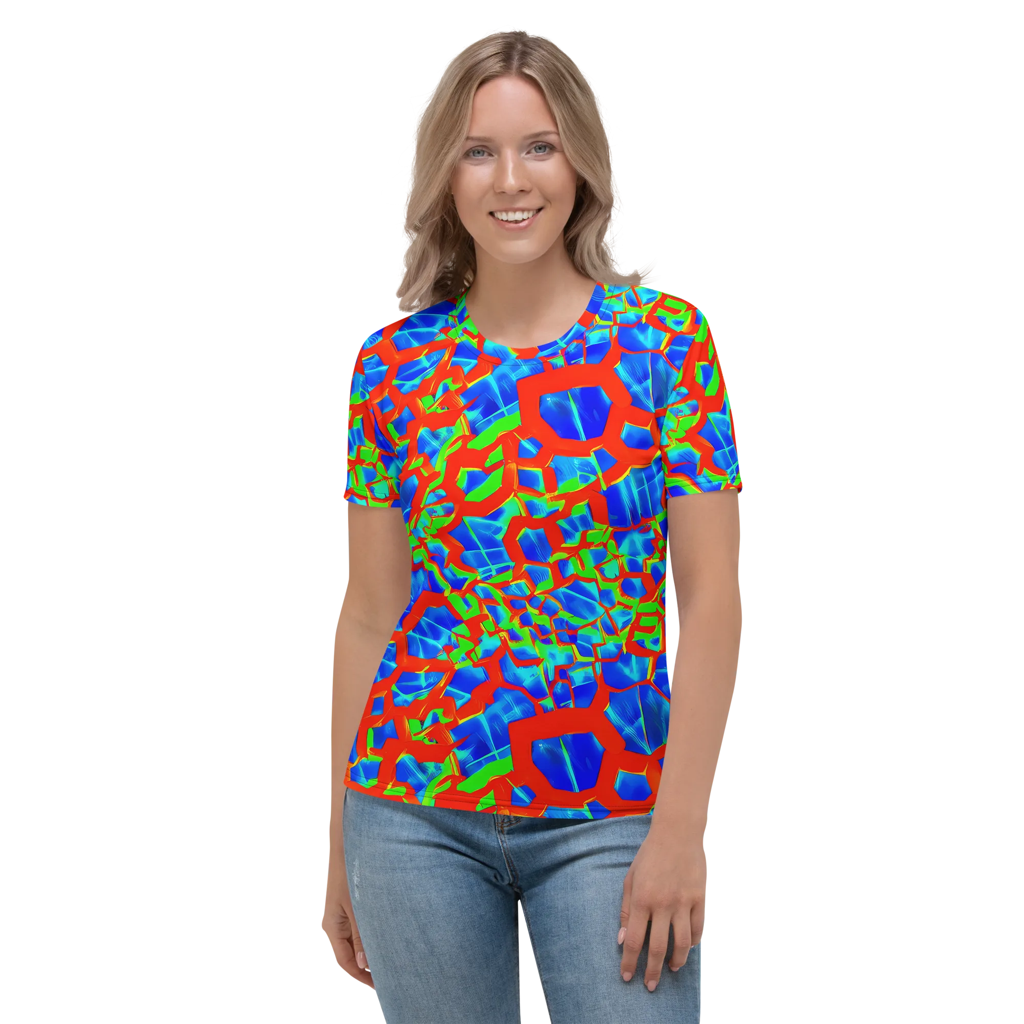 Plasma Lattice on Women's Crew Neck T-Shirt — Front
