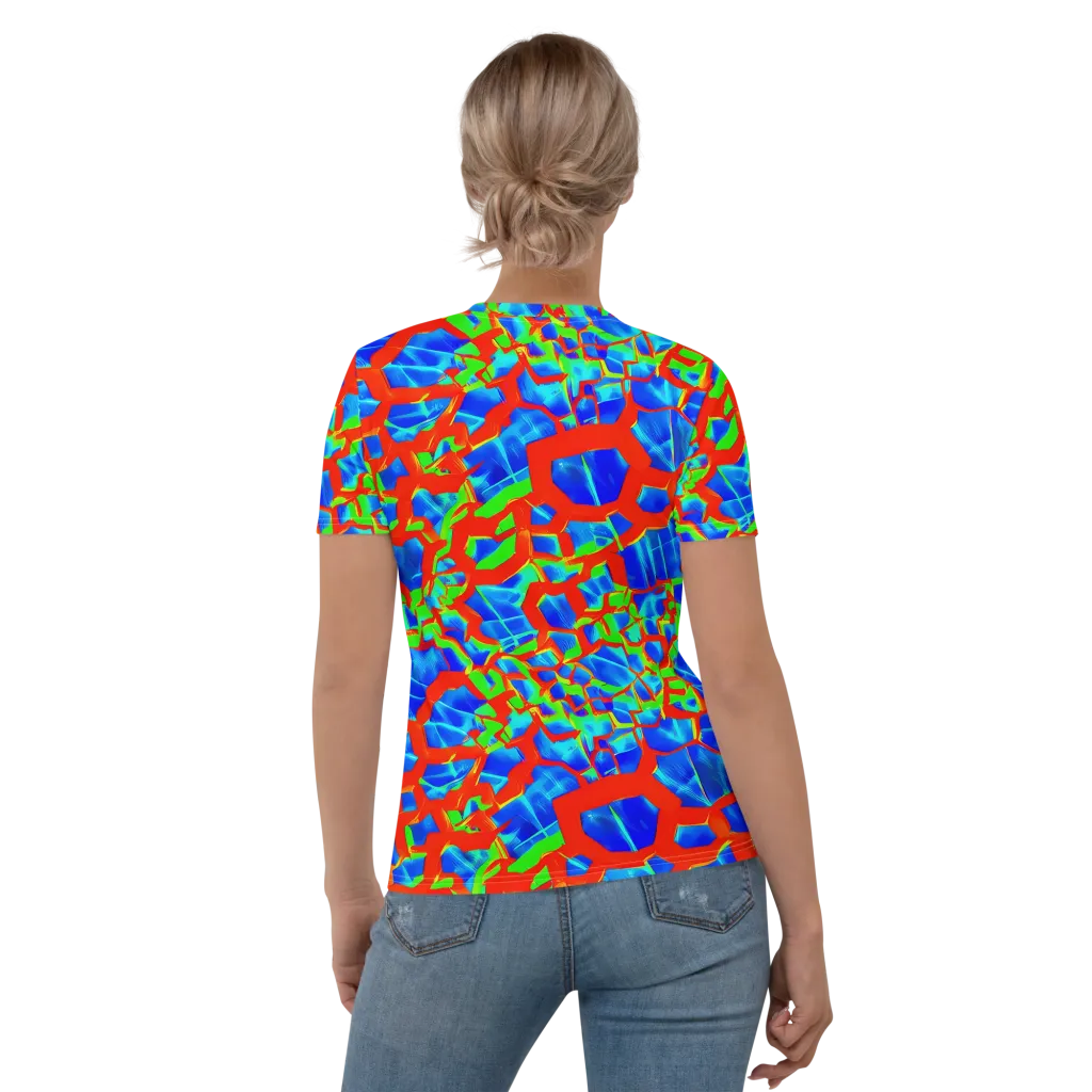Plasma Lattice on Women's Crew Neck T-Shirt — Back