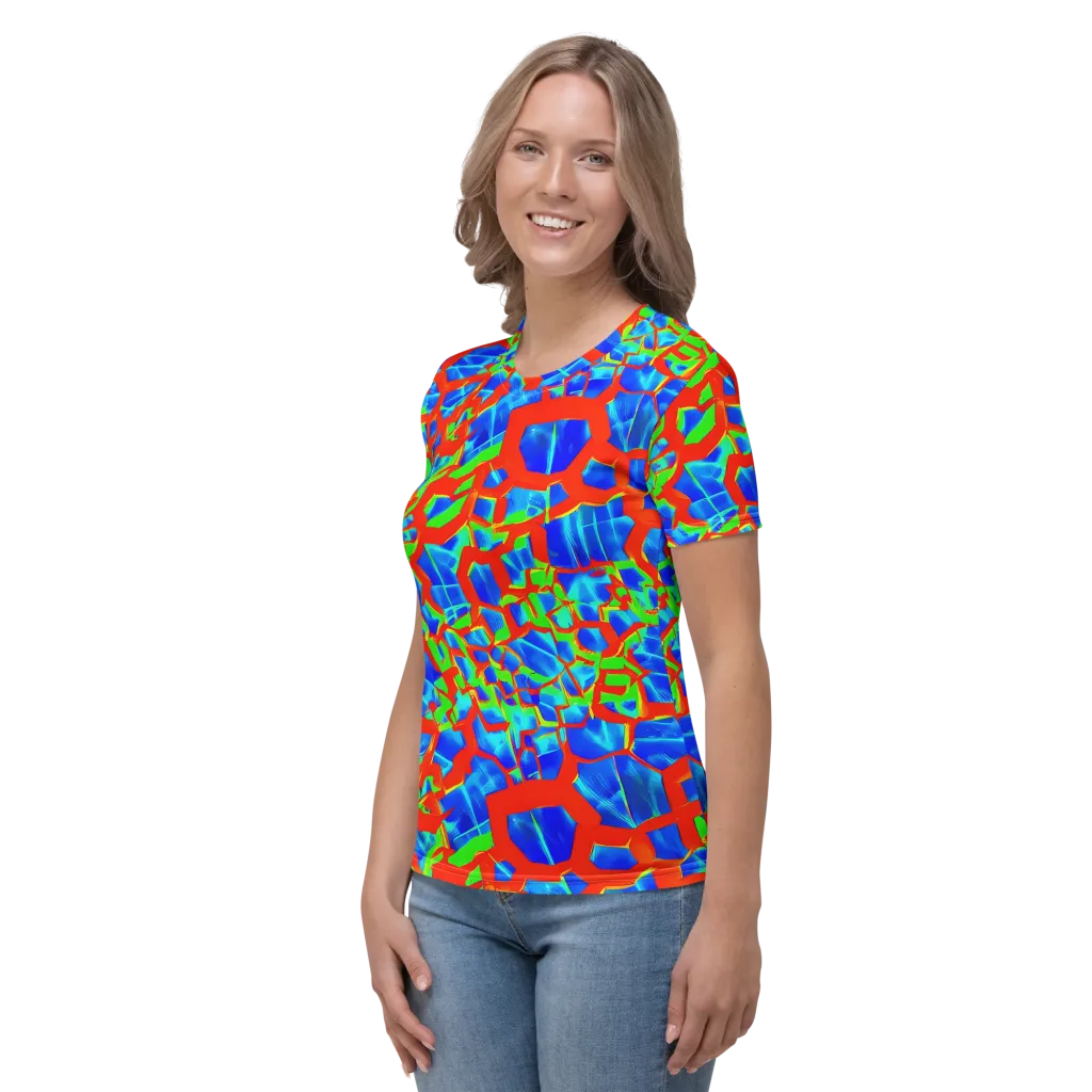Plasma Lattice on Women's Crew Neck T-Shirt — Left