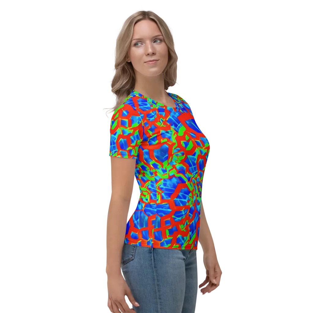 Plasma Lattice on Women's Crew Neck T-Shirt — Right
