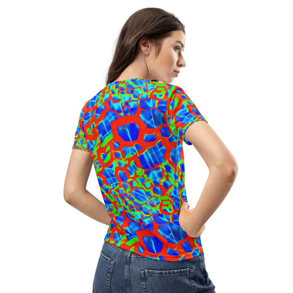 Plasma Lattice on Women's Crew Neck T-Shirt — Back