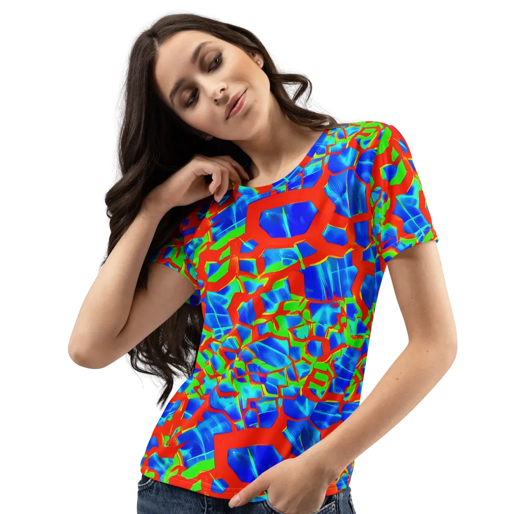 Plasma Lattice on Women's Crew Neck T-Shirt — Left Front