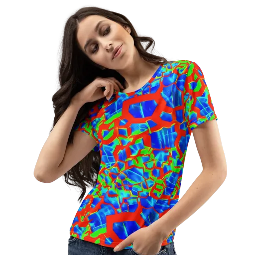 Plasma Lattice on a Women's Crew Neck T-Shirt