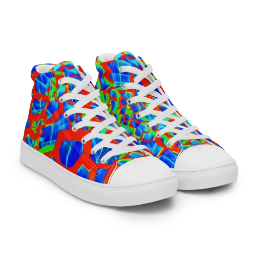 Plasma Lattice on a Women's High Top Canvas Shoes