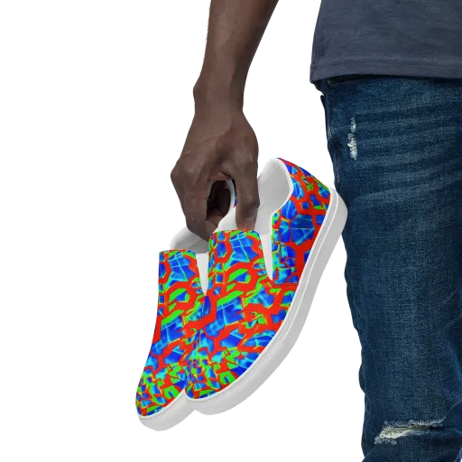 Plasma Lattice on a Men's Slip-On Canvas Shoes