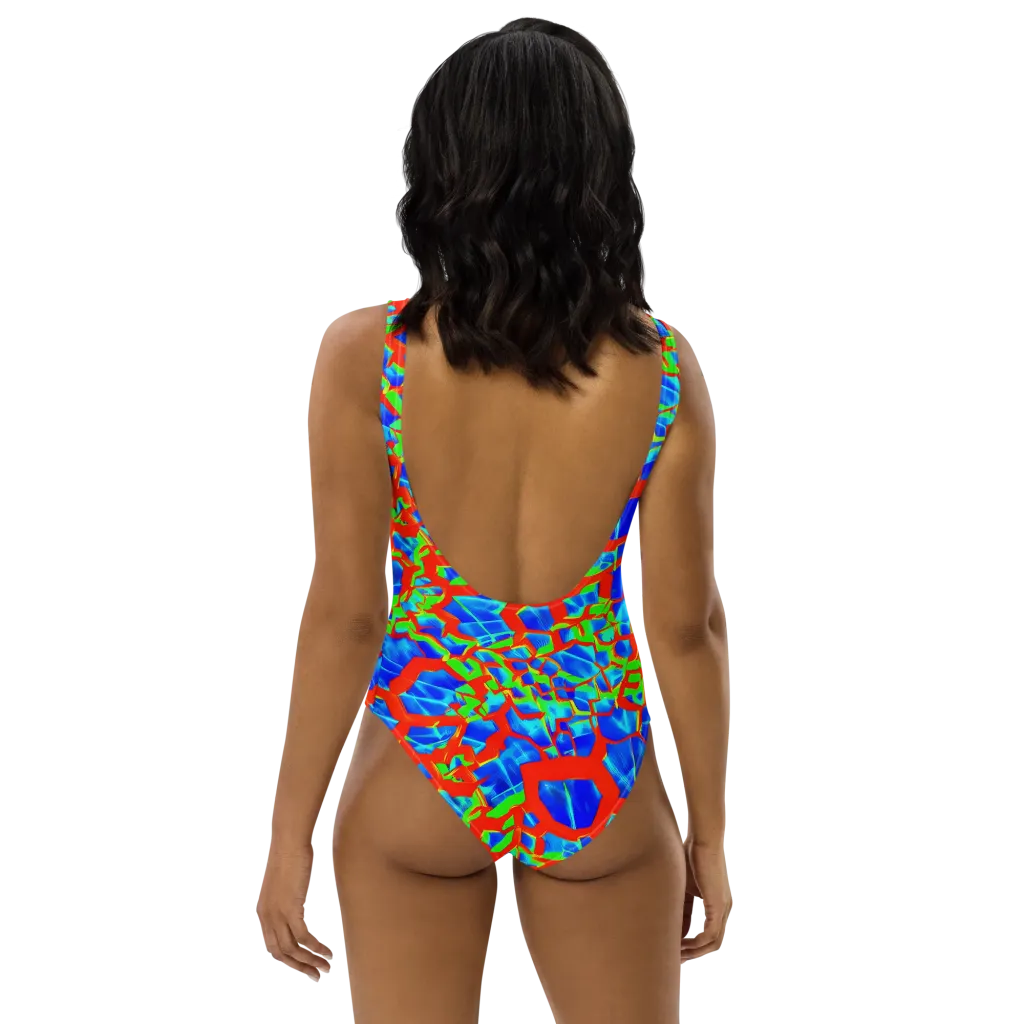 Plasma Lattice on One-Piece Swimsuit — Back