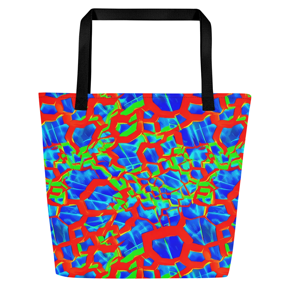 Plasma Lattice on Large Tote Bag W/ Pocket — Front