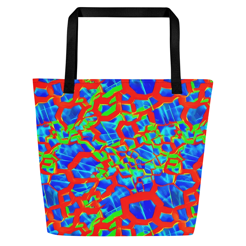 Plasma Lattice on Large Tote Bag W/ Pocket — Front
