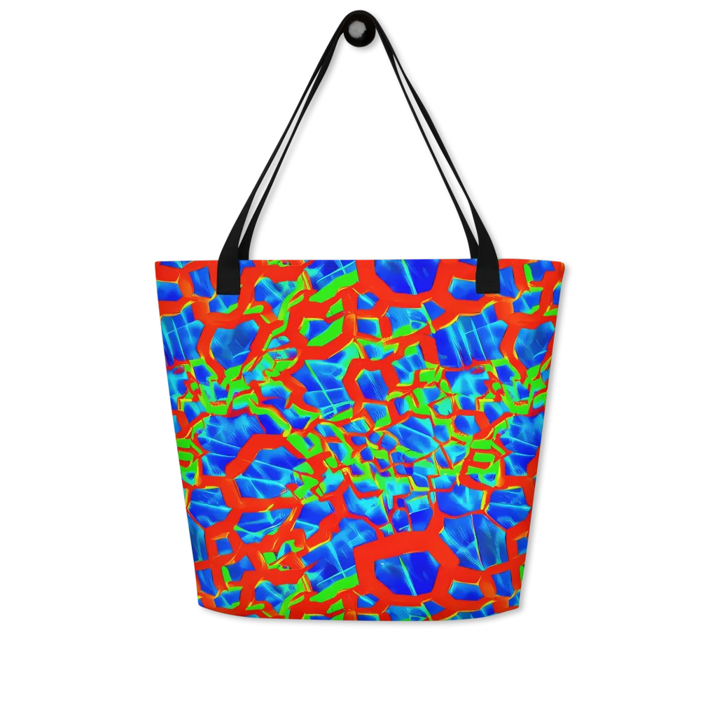 Plasma Lattice on Large Tote Bag W/ Pocket — Front