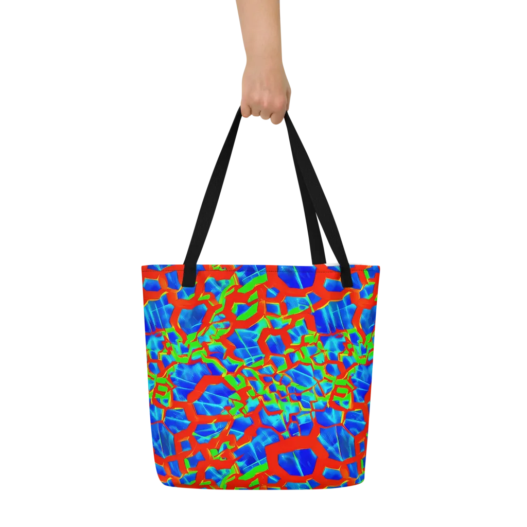Plasma Lattice on Large Tote Bag W/ Pocket — Front