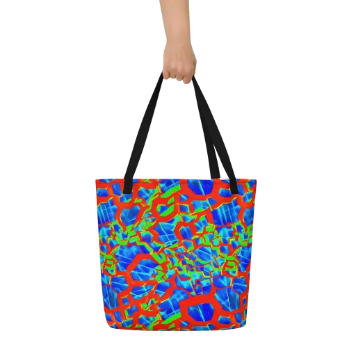 Plasma Lattice on a Large Tote Bag W/ Pocket