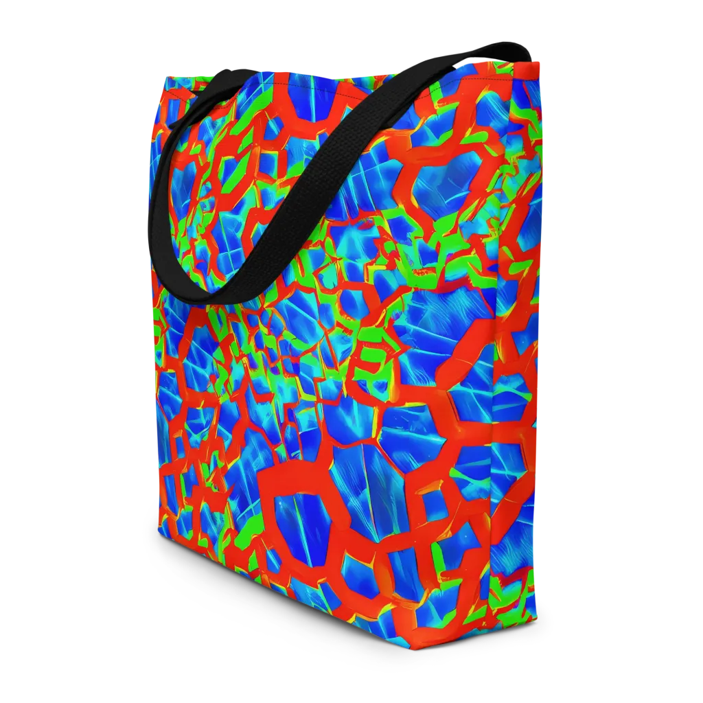Plasma Lattice on Large Tote Bag W/ Pocket — Front