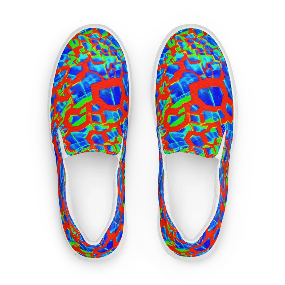 Plasma Lattice on Women's Slip-On Canvas Shoes — Front