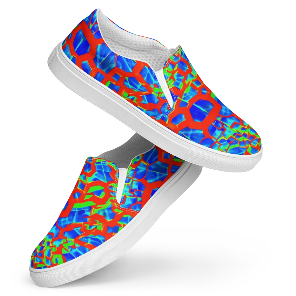 Plasma Lattice on Women's Slip-On Canvas Shoes — Front