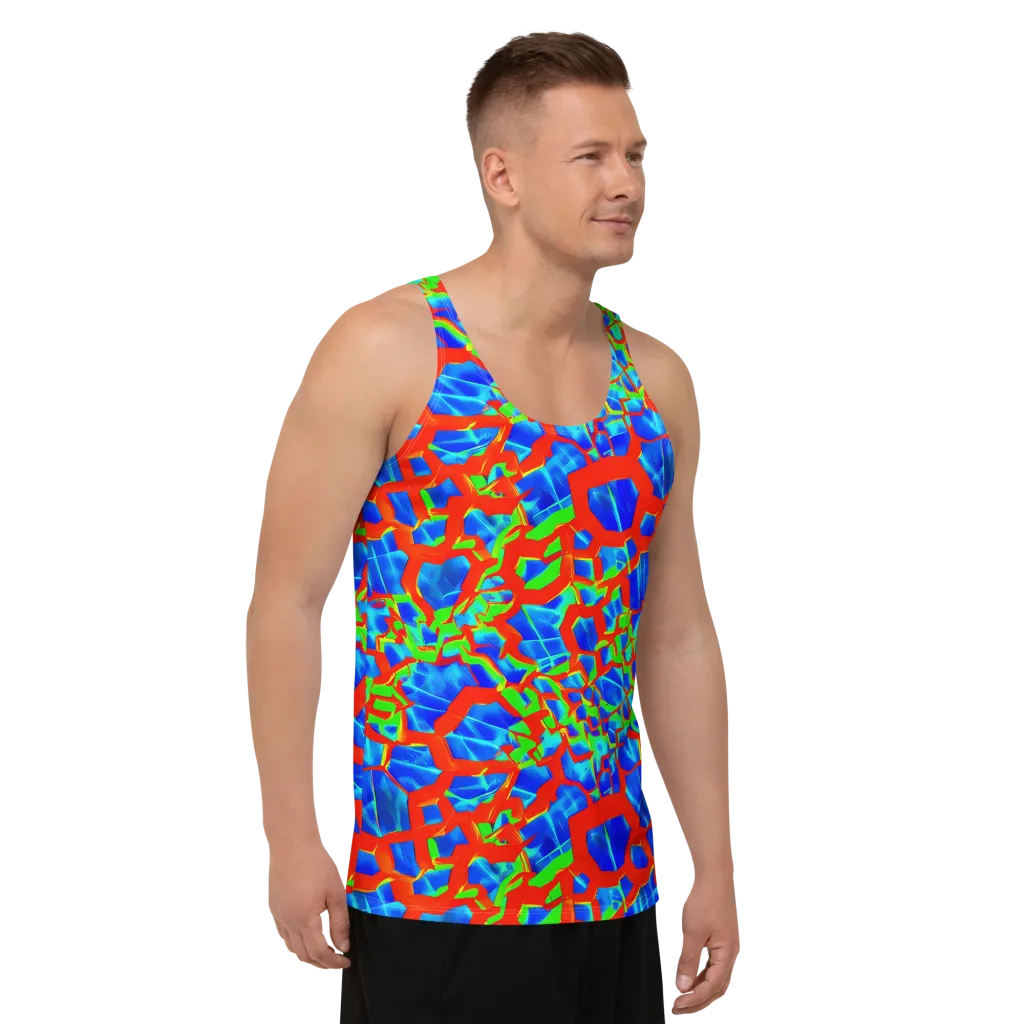 Plasma Lattice on Men's Tank Top — Right Front