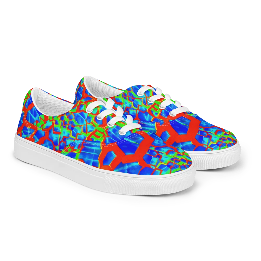 Plasma Lattice on Men's Lace-Up Canvas Shoes — Right Front
