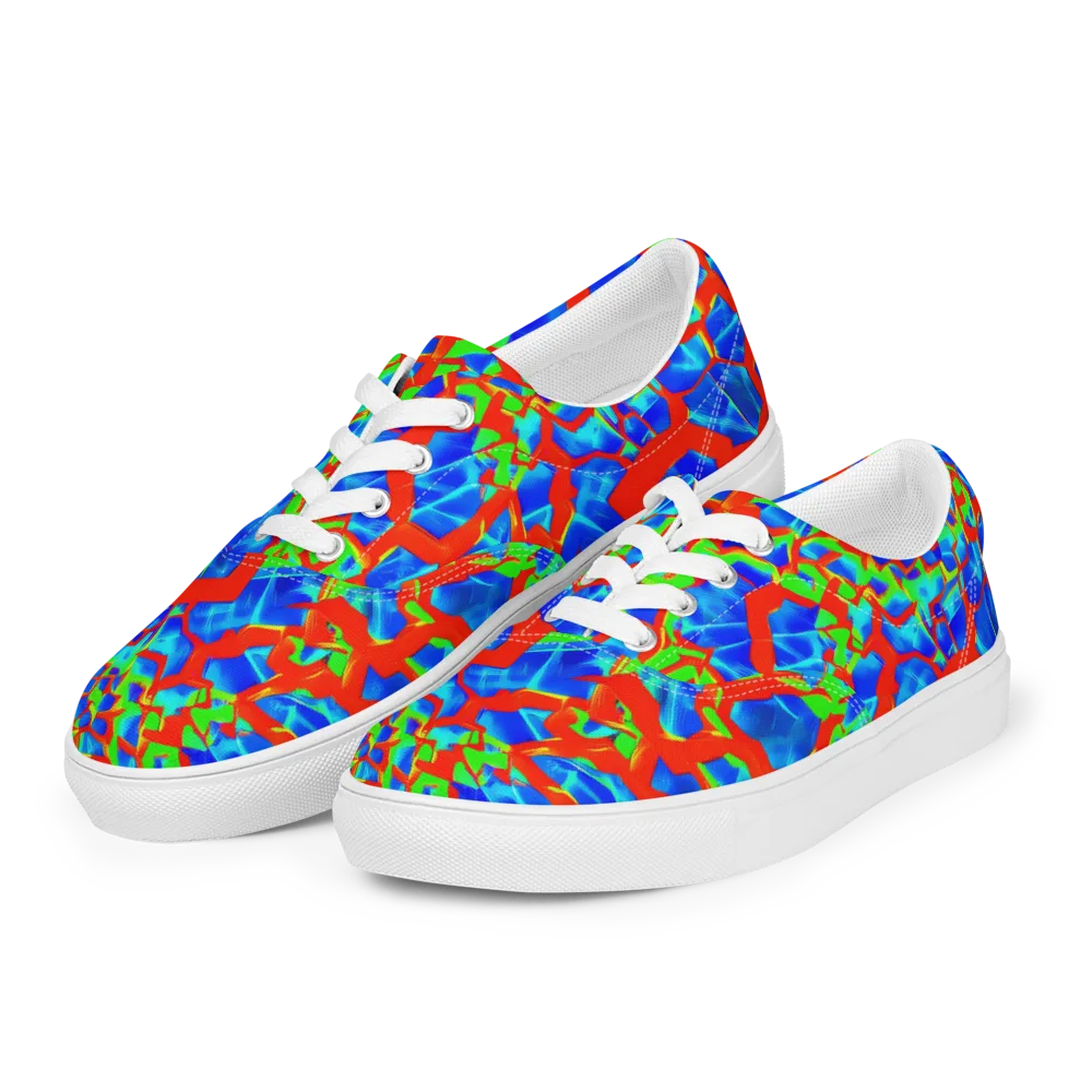 Plasma Lattice on Men's Lace-Up Canvas Shoes — Left Front