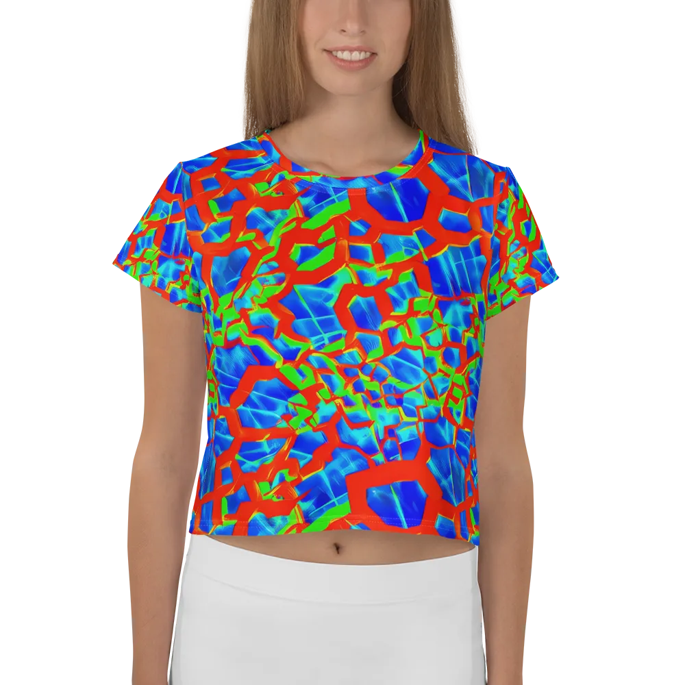 Plasma Lattice on Crop Tee — Front