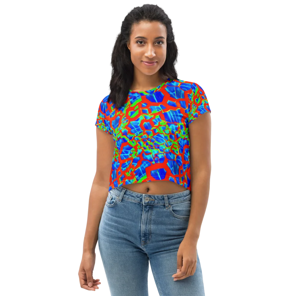 Plasma Lattice on Crop Tee — Front