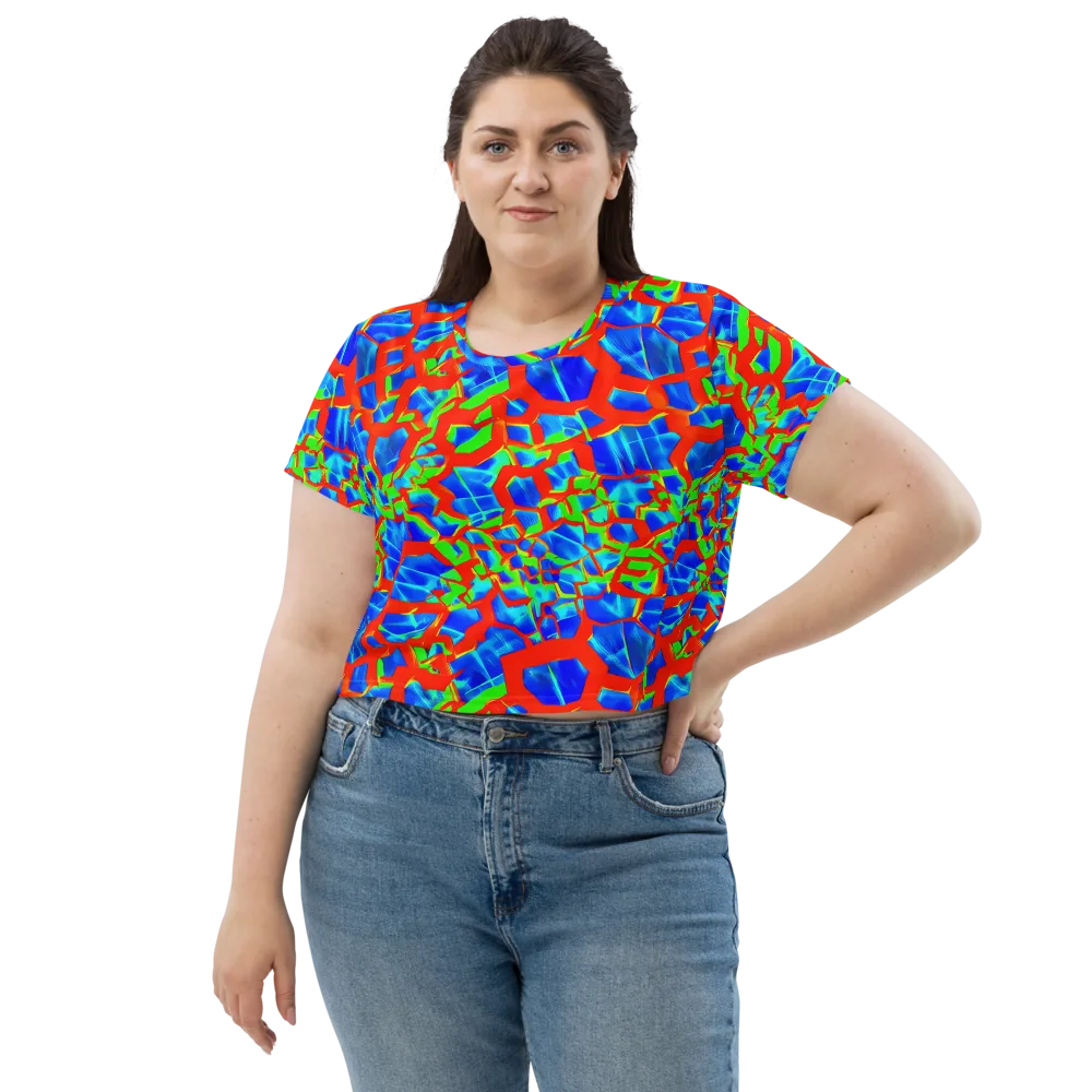 Plasma Lattice on Crop Tee — Front