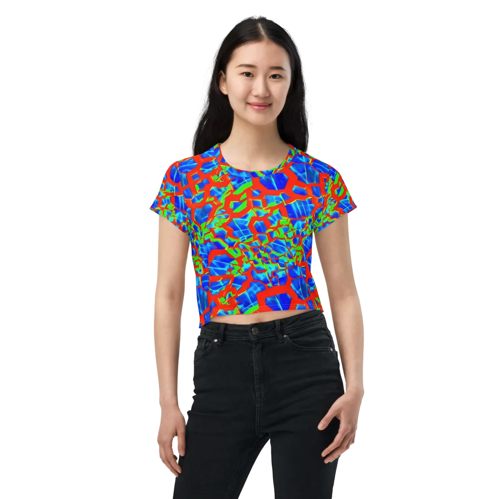Plasma Lattice on Crop Tee — Front