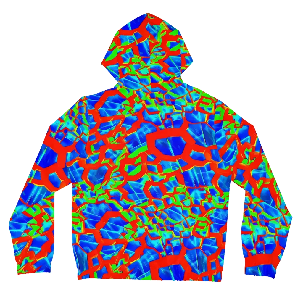 Plasma Lattice on Women's Full-Zip Hoodie — Back