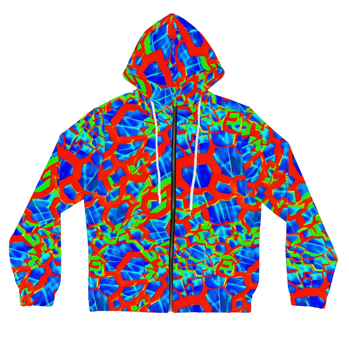 Plasma Lattice on Women's Full-Zip Hoodie — Front