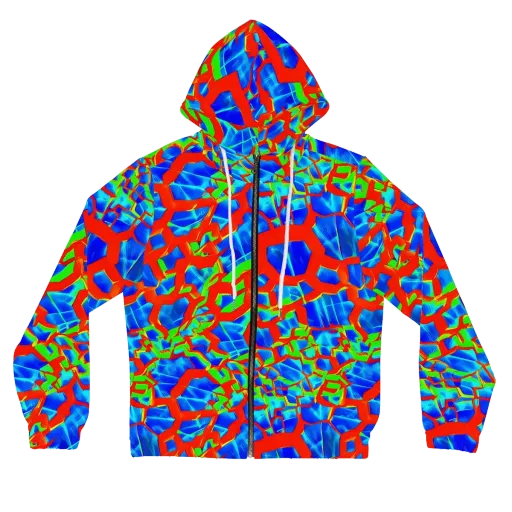 Plasma Lattice on a Women's Full-Zip Hoodie