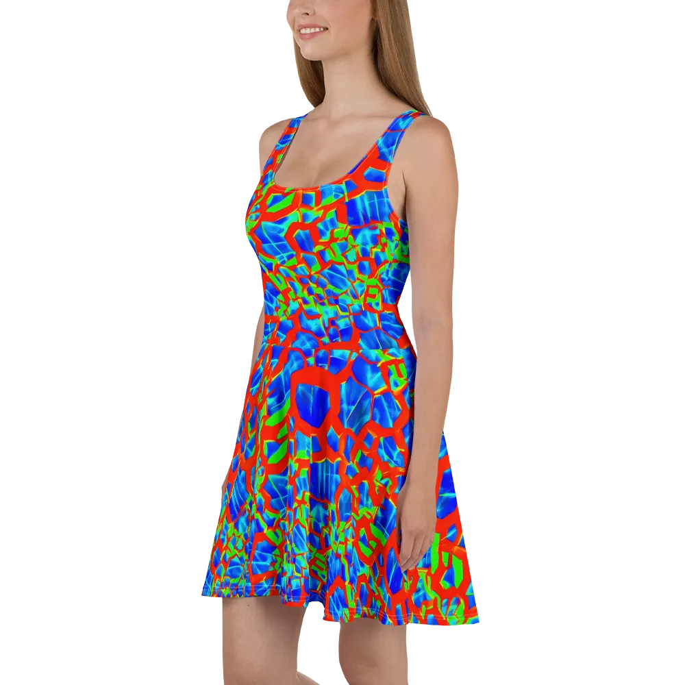 Plasma Lattice on Skater Dress — Left