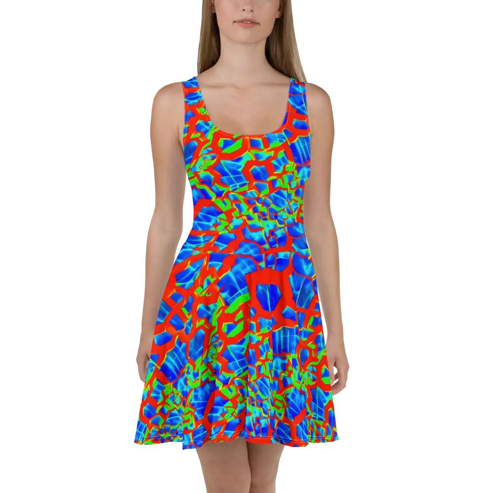 Plasma Lattice on Skater Dress — Front