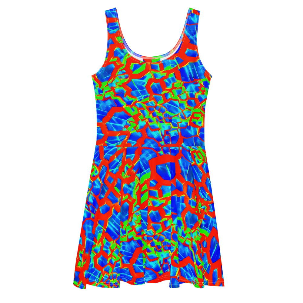 Plasma Lattice on Skater Dress — Front