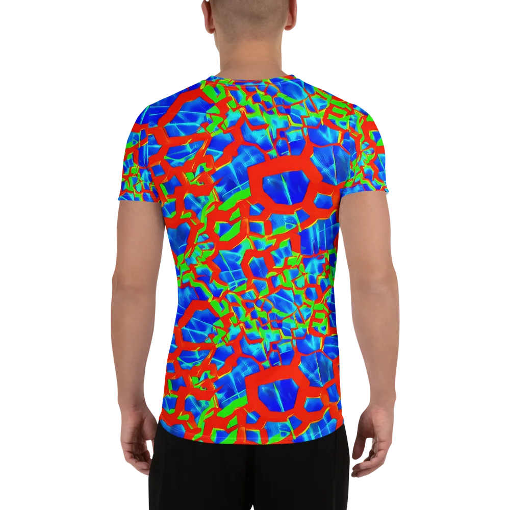 Plasma Lattice on Men's Athletic T-Shirt — Back