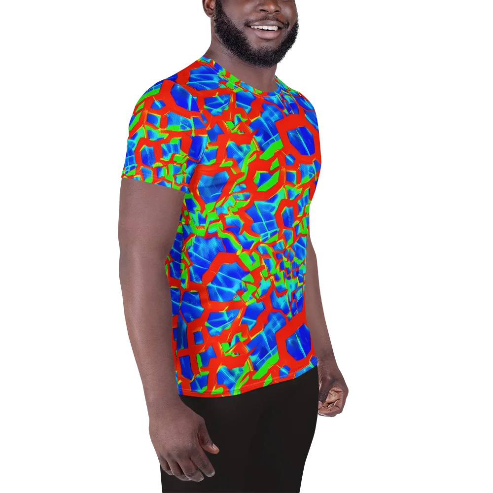 Plasma Lattice on Men's Athletic T-Shirt — Right