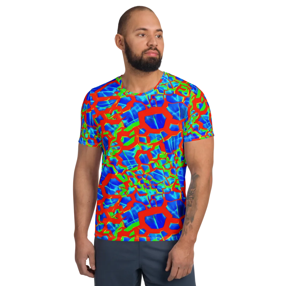 Plasma Lattice on Men's Athletic T-Shirt — Front